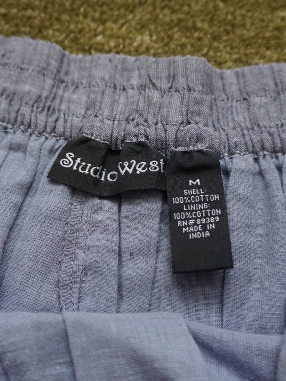 Studio West Light Blue 100% Cotton Cottagecore Maxi Skirt - Picture 3 of 5